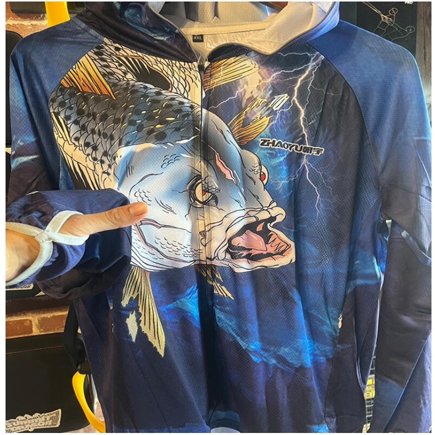~子甄彣璟~龍王恨 釣魚防曬服 防曬衣 冰絲薄款 釣魚外套 運動上衣 防曬服 防紫外線 運動外套 防曬外套 工作外套-細節圖6