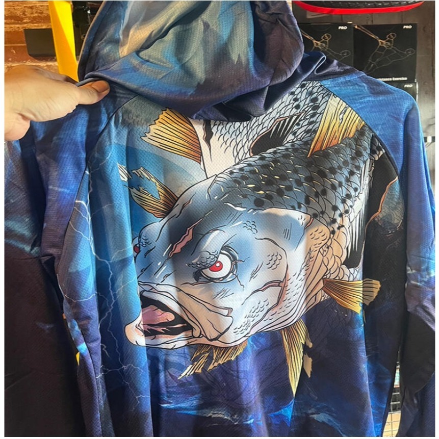 ~子甄彣璟~龍王恨 釣魚防曬服 防曬衣 冰絲薄款 釣魚外套 運動上衣 防曬服 防紫外線 運動外套 防曬外套 工作外套-細節圖7