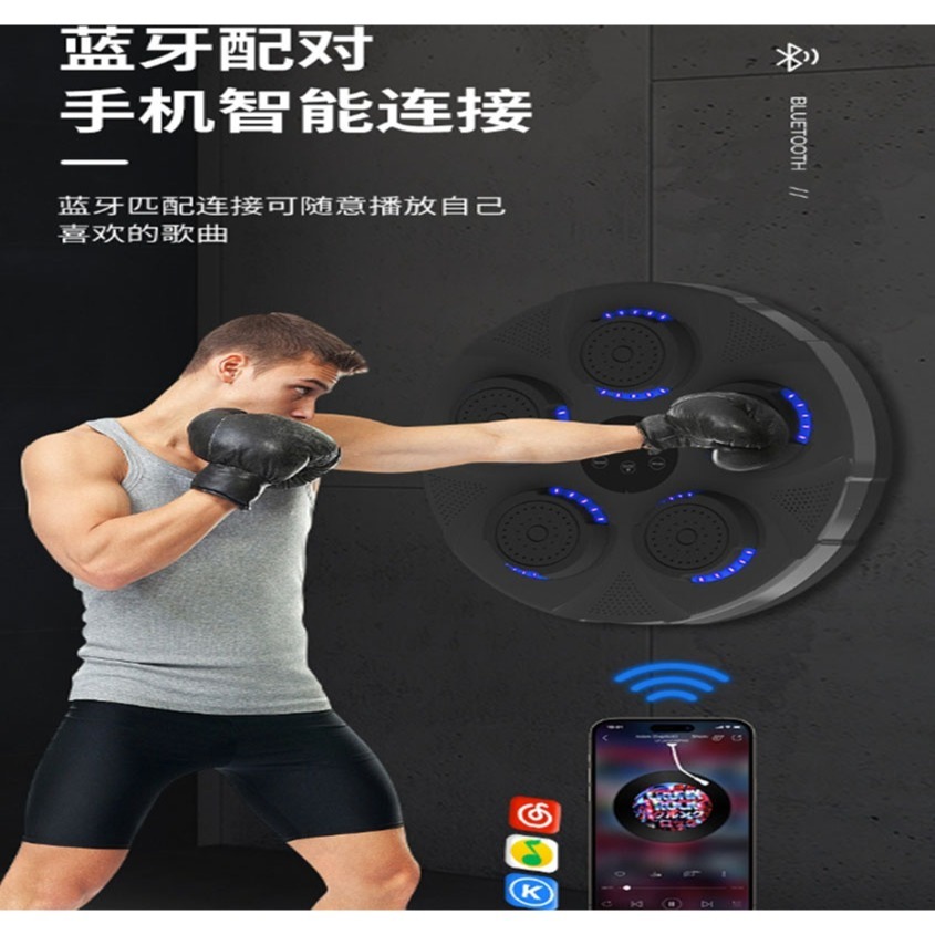 ~子甄彣璟~智能音樂 拳擊訓練器 拳靶 貼牆靶 出拳力量測試機 拳擊 智能沙包 發洩靶 出氣靶 運動健身 訓練器材-細節圖3
