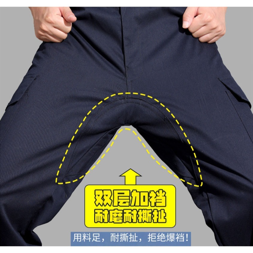 ~子甄彣璟~褲襠加厚 工作褲 加襠 防爆襠 防刮 防火花 耐磨  電焊 工地 勞工 工作服 褲子-細節圖2