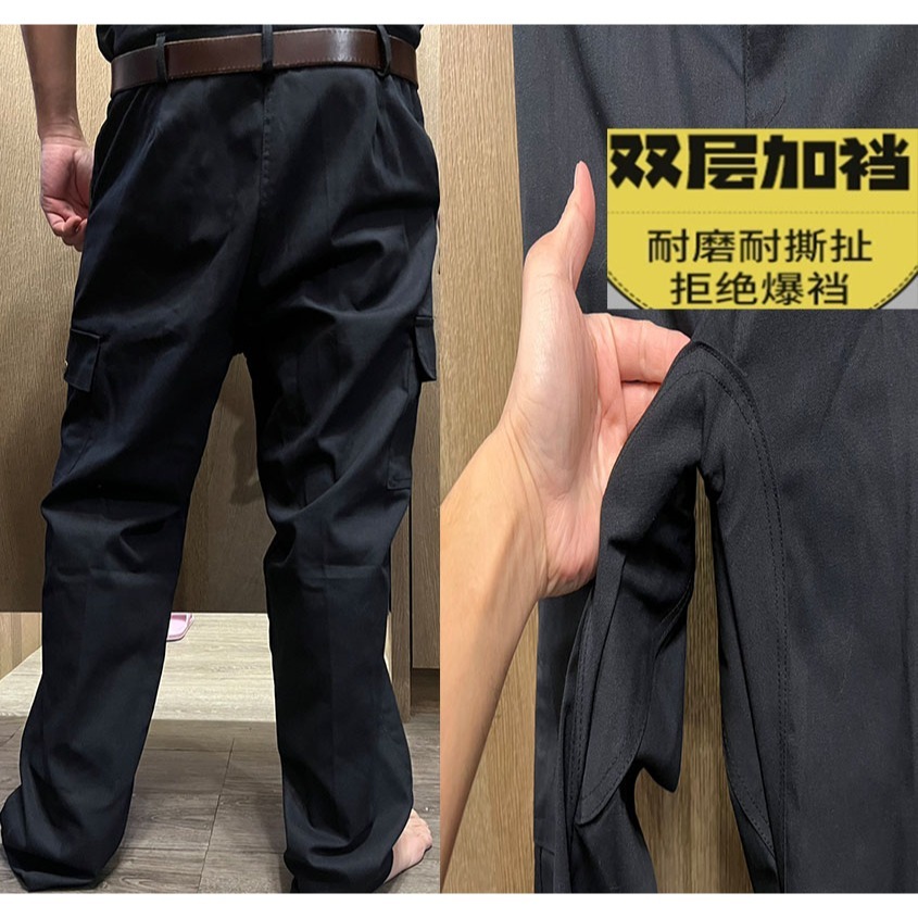~子甄彣璟~褲襠加厚 工作褲 加襠 防爆襠 防刮 防火花 耐磨  電焊 工地 勞工 工作服 褲子-細節圖8