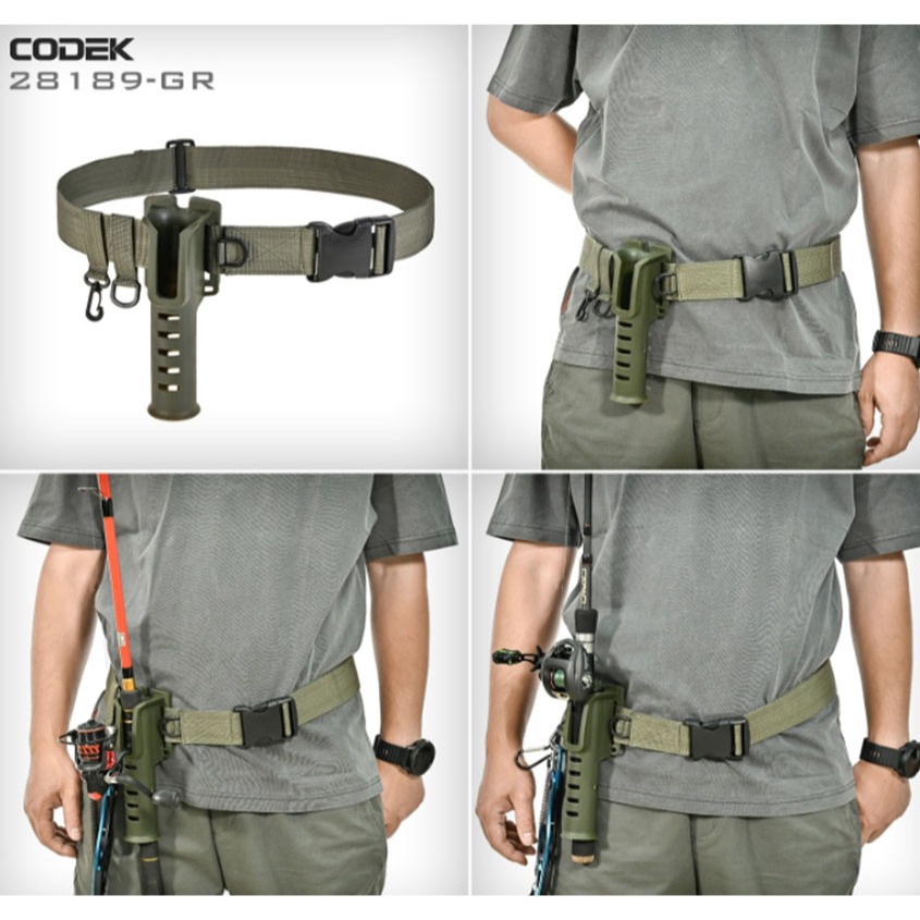 ~子甄彣璟~魚竿腰帶支架 釣魚腰帶 釣魚支架 路亞腰帶 釣魚神器 路亞磯釣 腰掛插桿筒 釣竿固定器-細節圖4