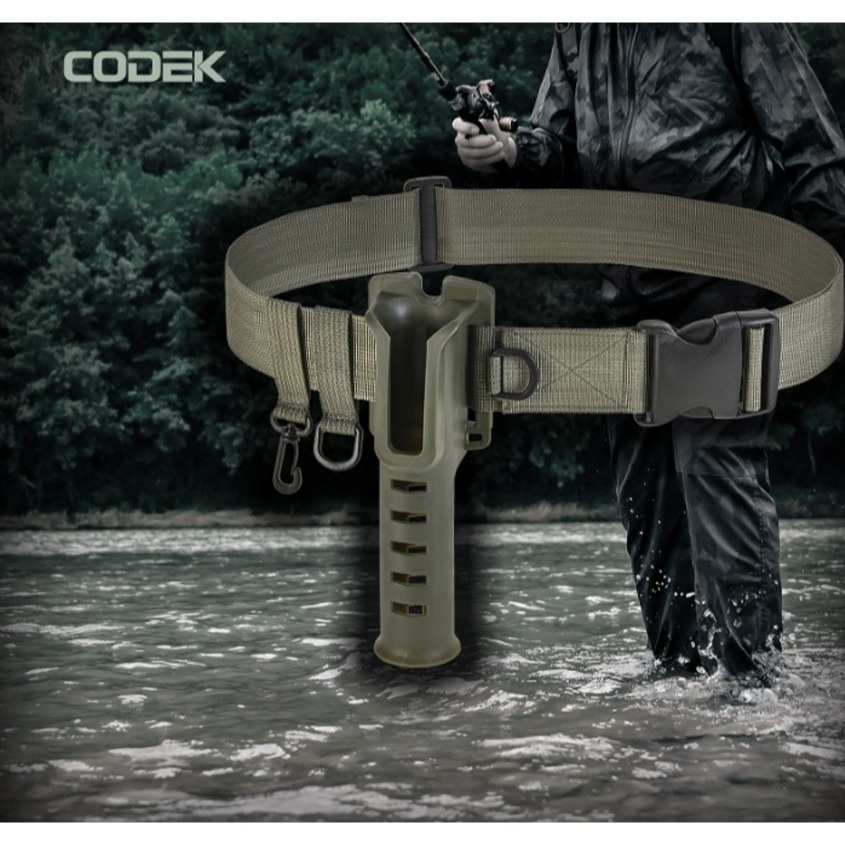 ~子甄彣璟~魚竿腰帶支架 釣魚腰帶 釣魚支架 路亞腰帶 釣魚神器 路亞磯釣 腰掛插桿筒 釣竿固定器-細節圖5