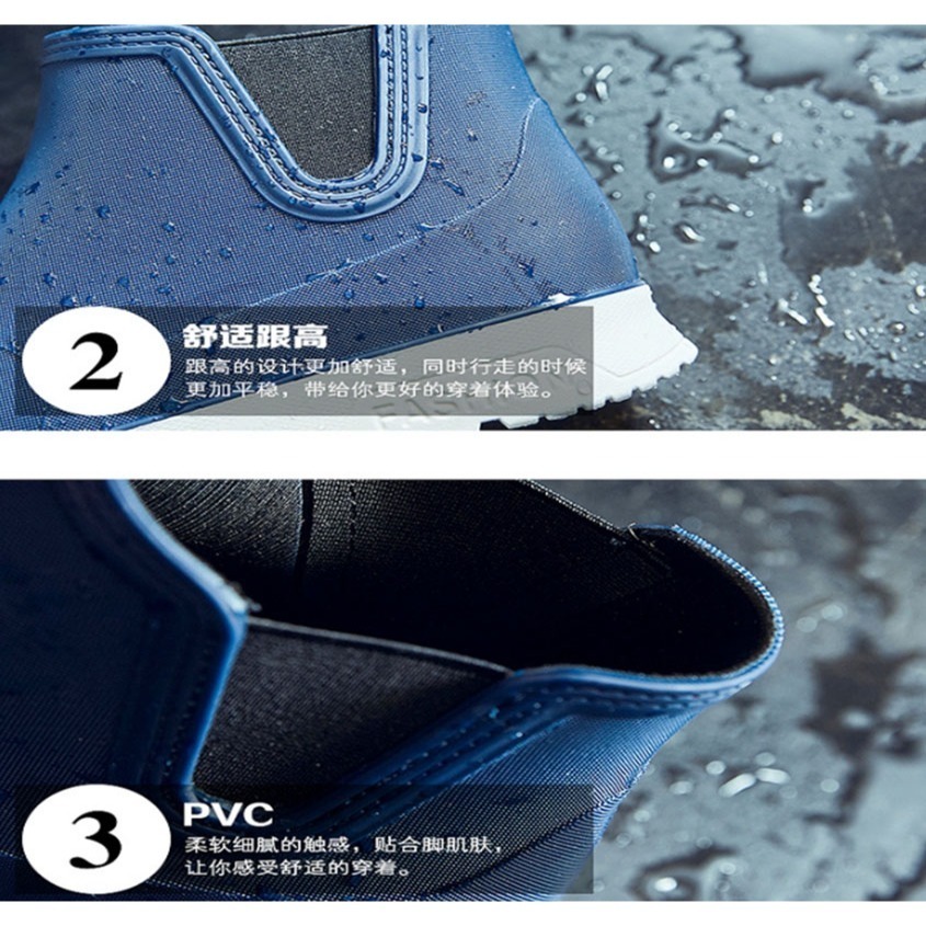 ~子甄彣璟~男潮時尚 雨鞋 雨靴 防水 防滑 釣魚鞋 工作鞋 沙灘鞋 休閒鞋 溯溪鞋 兩棲鞋 廚師鞋 鞋子 防水鞋-細節圖2