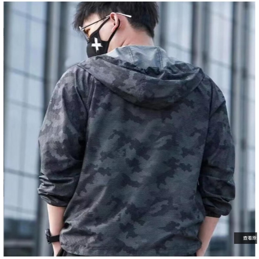 ~子甄彣璟~迷彩防曬衣 冰絲薄款 釣魚外套 運動上衣 防曬服 透氣 防紫外線 運動外套 防曬外套 工作外套-細節圖3