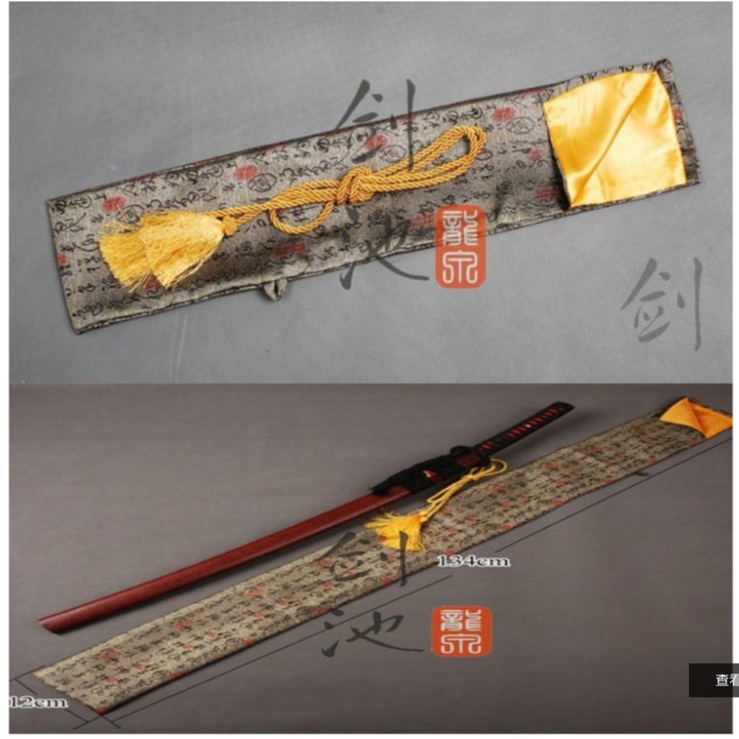 ~子甄彣璟~『章氏拾年老店』劍套 錦袋 絲綢劍袋 寶劍袋 刀劍袋 劍道 合氣道 太極拳武術 太極劍袋 刀袋 棍袋-細節圖9