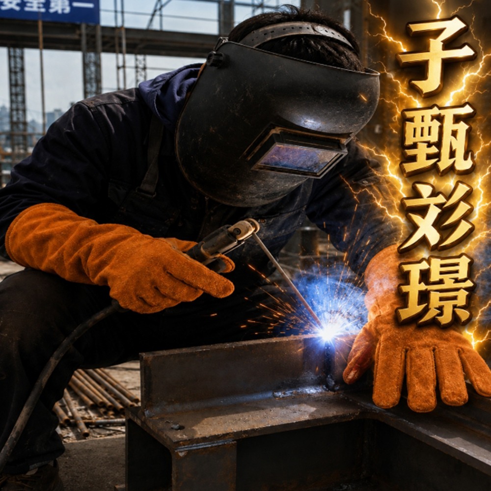 ~子甄彣璟~60公分加長 電焊手套 銲接手套 氬焊手套 牛皮手套 焊工手套 護臂手套 工作手套 防咬手套 防燙耐磨 防火-細節圖3
