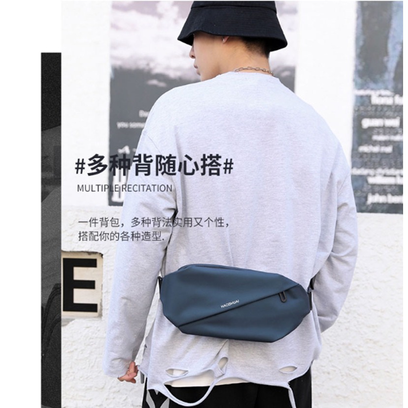 ~子甄彣璟~單肩包1100-20 胸包 多功能大容量 運動腰包 斜挎包 旅行包 防潑水 背包 錢包 腰包-規格圖10