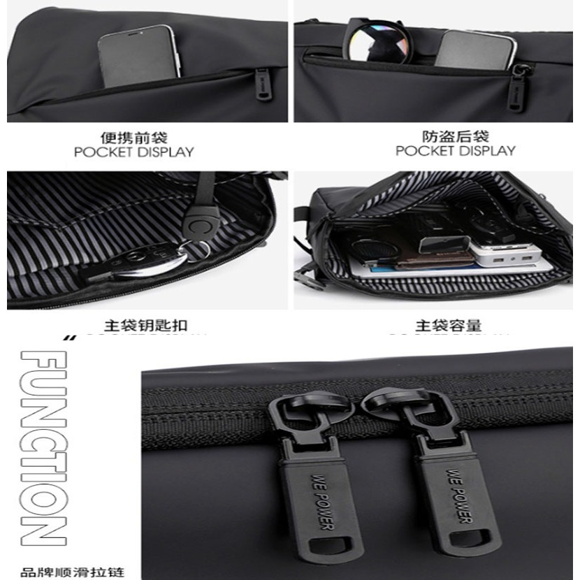 ~廣隆~側背包1100-31 郵差包 多功能大容量 斜背包 斜挎包 旅行包 防潑水 背包 錢包 單肩包 側肩包-細節圖7