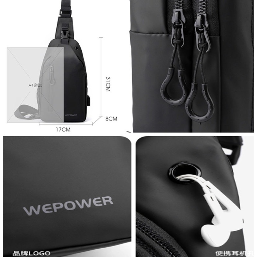 ~子甄彣璟~側背包1100-28 斜挎包 多功能大容量 斜背包 胸包 旅行包 防潑水 背包 錢包 單肩包 側肩包-細節圖6