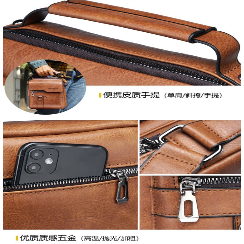 ~子甄彣璟~D268 復古豎款背包 側背包 斜挎包 斜背包 商務包 手提包 錢包 單肩包 側肩包 休閑包-細節圖2