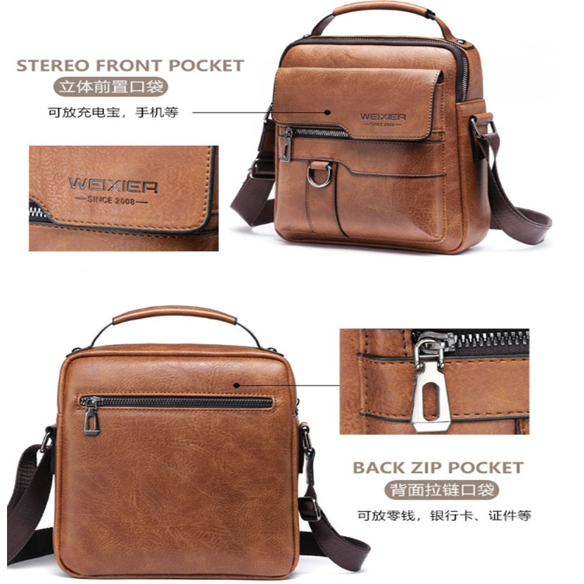 ~子甄彣璟~D268 復古豎款背包 側背包 斜挎包 斜背包 商務包 手提包 錢包 單肩包 側肩包 休閑包-細節圖6