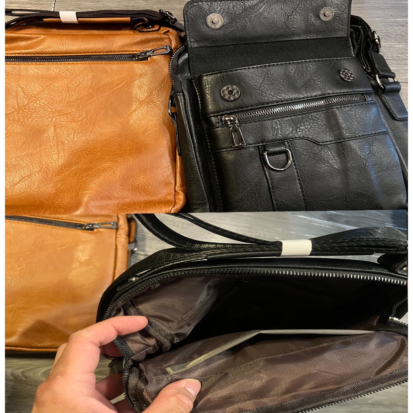 ~子甄彣璟~D268 復古豎款背包 側背包 斜挎包 斜背包 商務包 手提包 錢包 單肩包 側肩包 休閑包-細節圖8