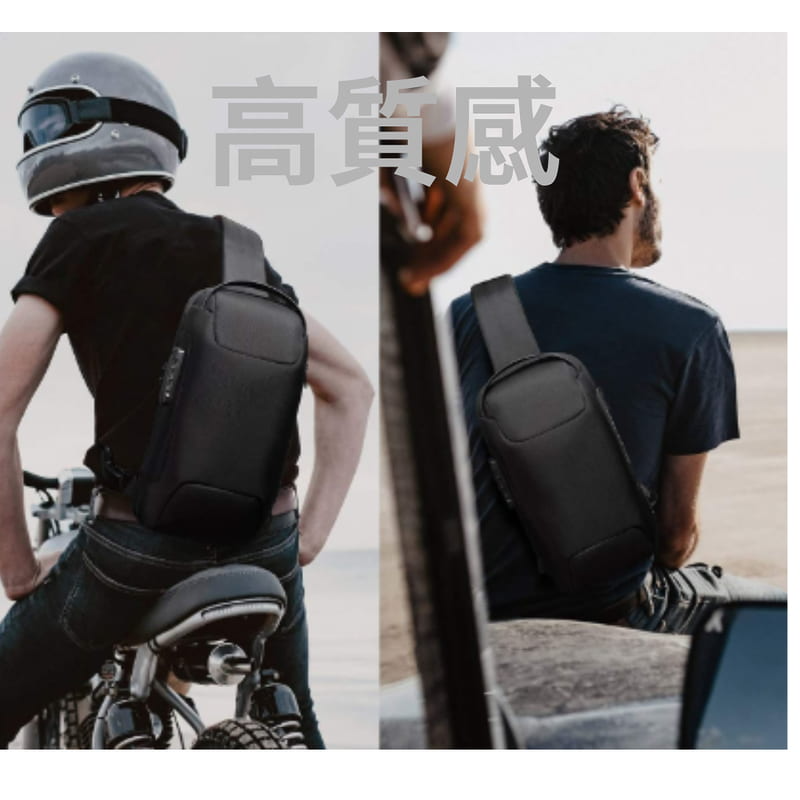 ~子甄彣璟~側背包9530 密碼鎖 斜挎包 多功能大容量 斜背包 胸包 旅行包 防潑水 背包 錢包 單肩包 側肩包-細節圖9