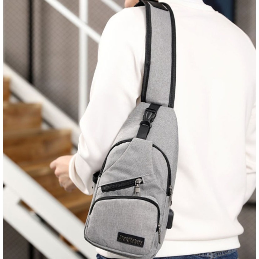 ~子甄彣璟~側背包Mei斜挎包 多功能大容量 斜背包 胸包 旅行包 防潑水 背包 錢包 單肩包 側肩包-規格圖11