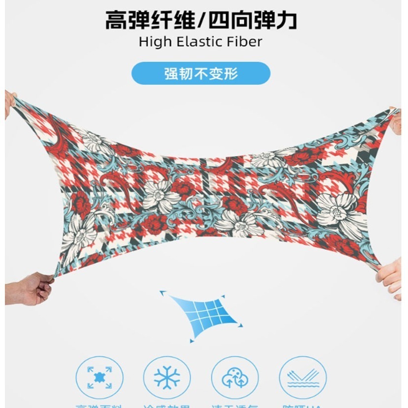 ~子甄彣璟~冰絲頭巾 冷感 透氣 防曬 魔術頭巾 防風防塵 騎行面罩 運動頭巾 頭套 圍脖 口罩 面罩 抗UV 透氣-細節圖8