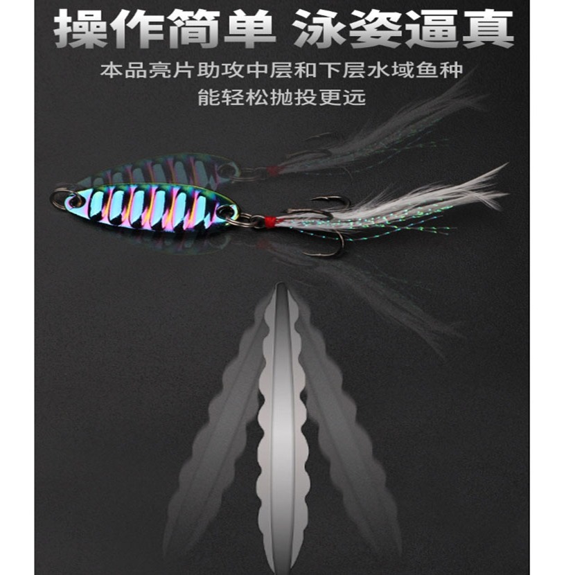 ~子甄彣璟~平振金屬亮片 全水域通殺 路亞餌 海釣餌 仿生餌 釣魚 路亞鐵片 假餌 鐵板亮片-細節圖6