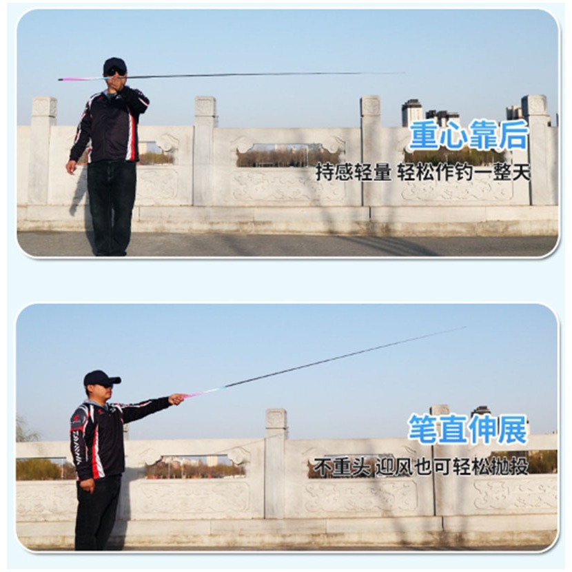 ~子甄彣璟~冰藍粉 28調 新手釣竿 小物竿 魚竿 超短迷你手竿 釣魚竿 溪流竿 釣蝦竿 玻璃鋼魚竿-細節圖8