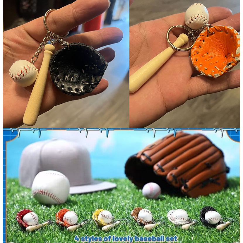 ~子甄彣璟~棒球鑰匙圈 鑰匙扣 吊飾 球棒吊飾 紀念品 運動 球套鑰匙扣 飾品 鑰匙掛件 生日禮物-細節圖3
