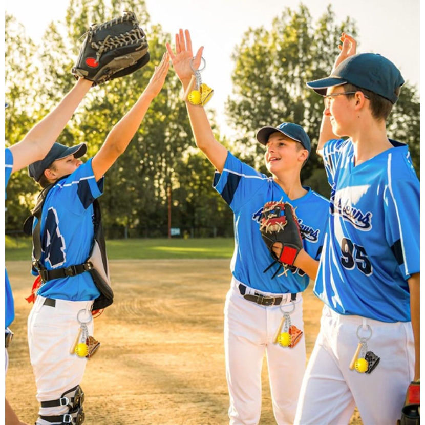 ~子甄彣璟~棒球鑰匙圈 鑰匙扣 吊飾 球棒吊飾 紀念品 運動 球套鑰匙扣 飾品 鑰匙掛件 生日禮物-細節圖4