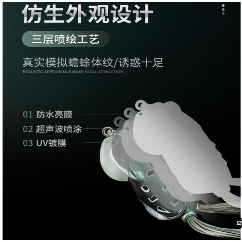 ~子甄彣璟~搖擺蟾 新款設計提升到50-60度 增加命中率 蟾蜍蛙-3D仿真雷蛙 青蛙 路亞餌 假餌 誘餌 仿生餌 擬餌-細節圖7