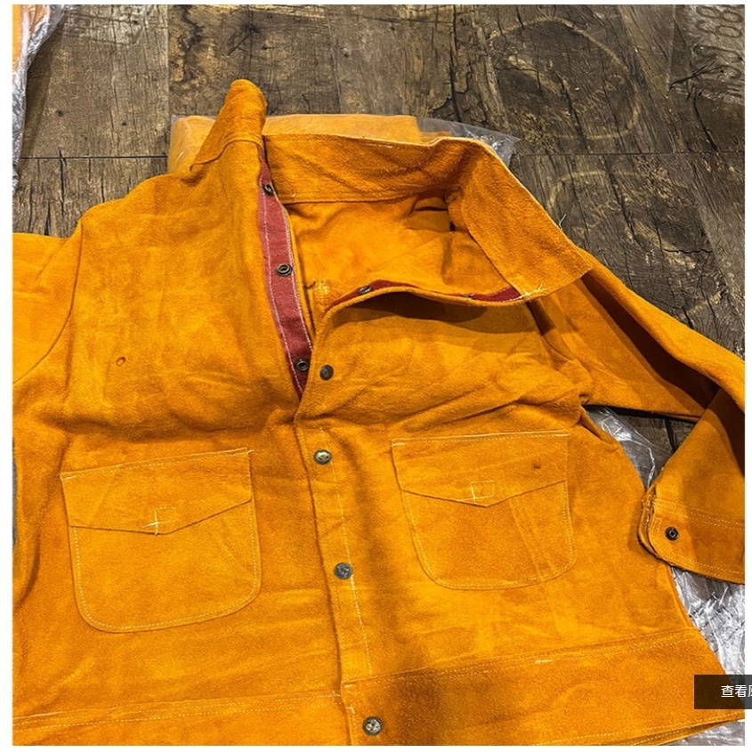 ~子甄彣璟~促銷價-純牛皮 夾克 電銲服 牛皮 電銲衣 防燙服 電焊 抗磨 耐熱 工作服 工作衣 氬銲 氬焊 勞工-細節圖5