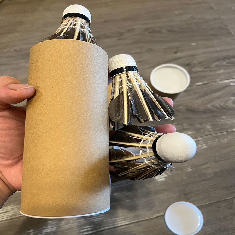 ~子甄彣璟~羽毛球 粗白鵝毛 飛行穩定 娛樂訓練球 訓練用球 耐打不易爛 鴨毛球 軟木球 練習 羽球-細節圖10