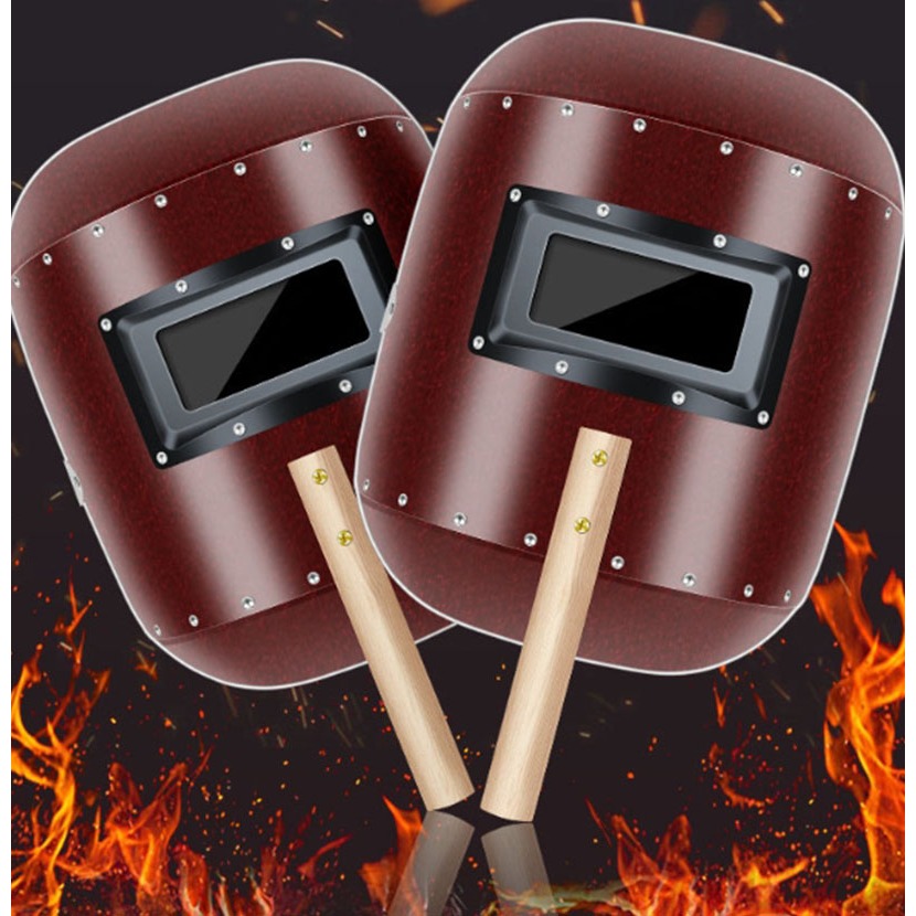 ~子甄彣璟~升級金屬框 電焊面罩 手持一體式 防護 焊工 電銲 焊接 氬弧 CO2 焊工面具 防強光 耐高溫-細節圖8