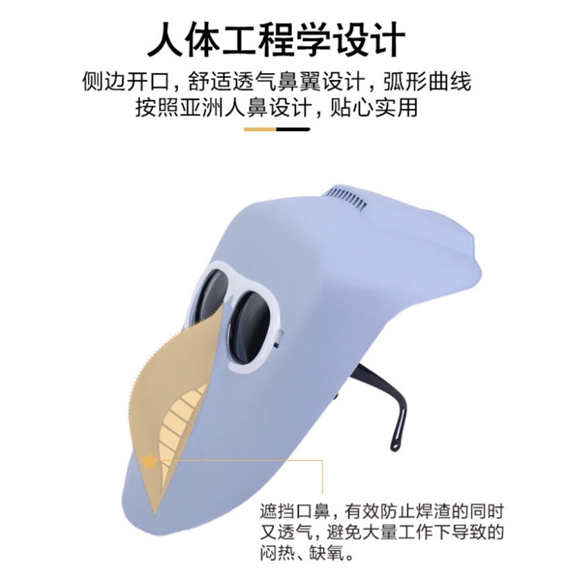 ~子甄彣璟~電焊面具 氬弧焊 電銲帽 電焊面罩 CO2 手電銲 氬銲 氬焊 勞保防護用品 焊工帽 電焊帽 防強光-細節圖8