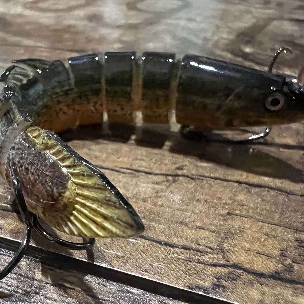 ~子甄彣璟~泥鰍 硬餌 路亞假餌 路亞餌 多節魚 魚餌 仿生餌 泳姿逼真 假魚 假餌 全泳層通殺-細節圖8