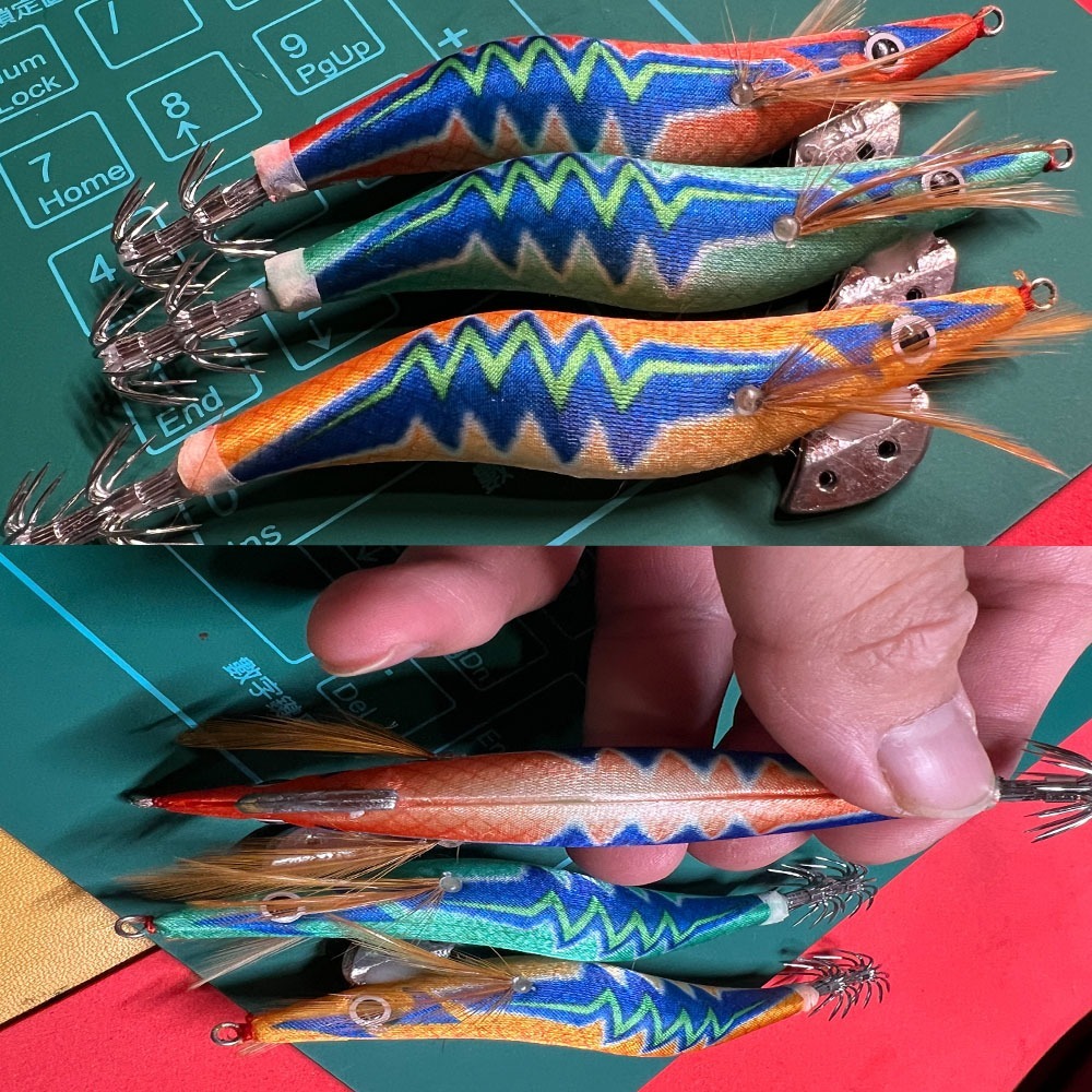 ~子甄彣璟~木蝦 全夜光 路亞餌 魷魚鉤 花軟 閃電蝦 餌木 響珠蝦 軟絲竿 路亞 鐵板 軟絲 魷魚蝦 烏賊墨  JIG-細節圖2