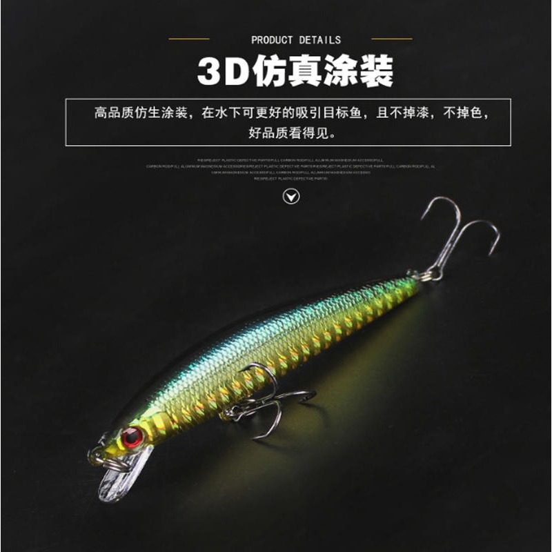 ~子甄彣璟~鐳射米諾8.5cm-8g浮水米諾 魚餌 硬餌 仿生餌 路亞餌 假餌 鉛筆 誘餌 擬餌 米諾 釣魚 假魚-細節圖6