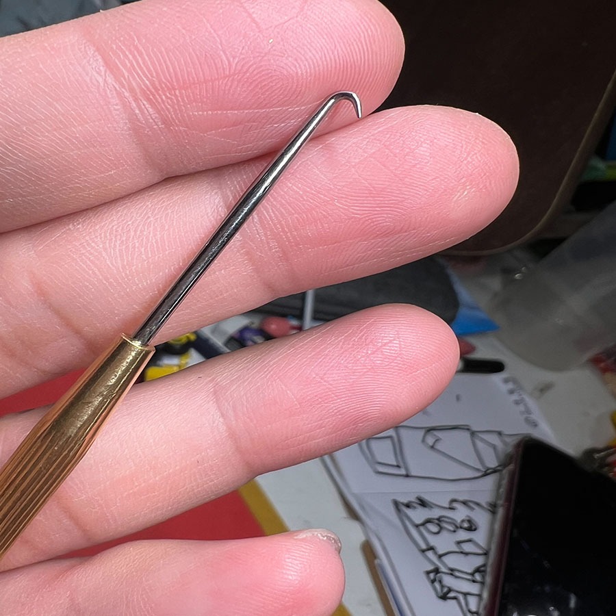 ~子甄彣璟~拉線過孔鉤 羽毛球拍 拉穿鉤 過線孔 羽毛球 壓過孔鉤拉線鉤 羽毛球拉線鉤-細節圖5