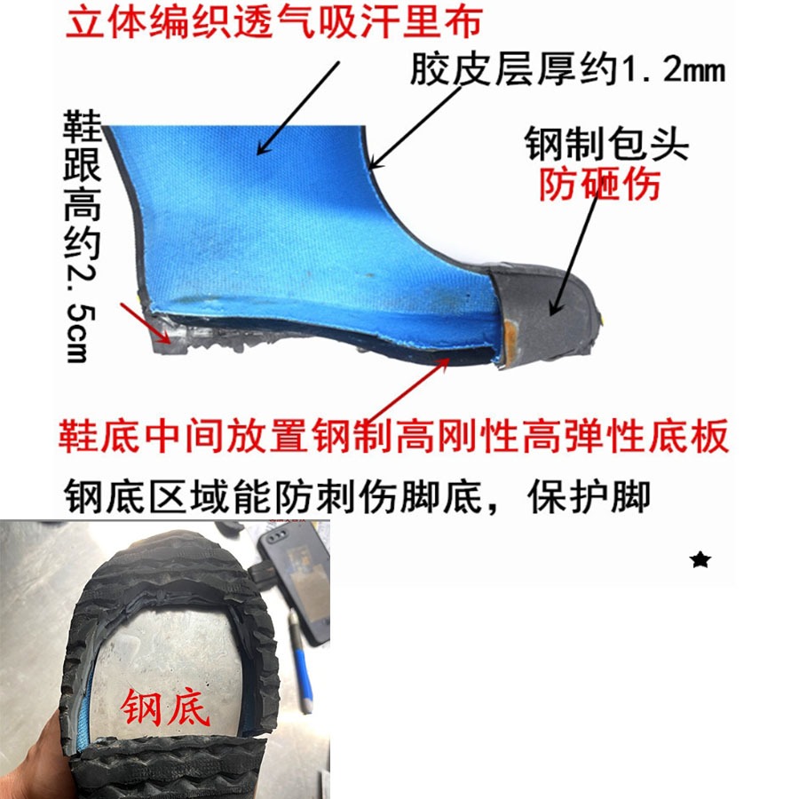 ~子甄彣璟~工地鞋 雨鞋 防水鞋-細節圖3