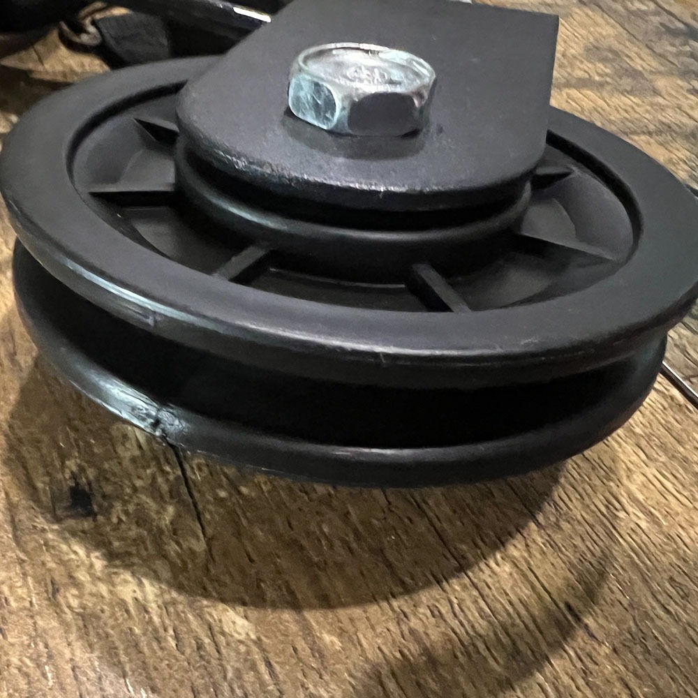 ~子甄彣璟~自制健身器材 健身房 改裝 配件 DIY 家用高位下拉飛鳥 器械滑輪 鋼絲繩 鈴片托-細節圖3