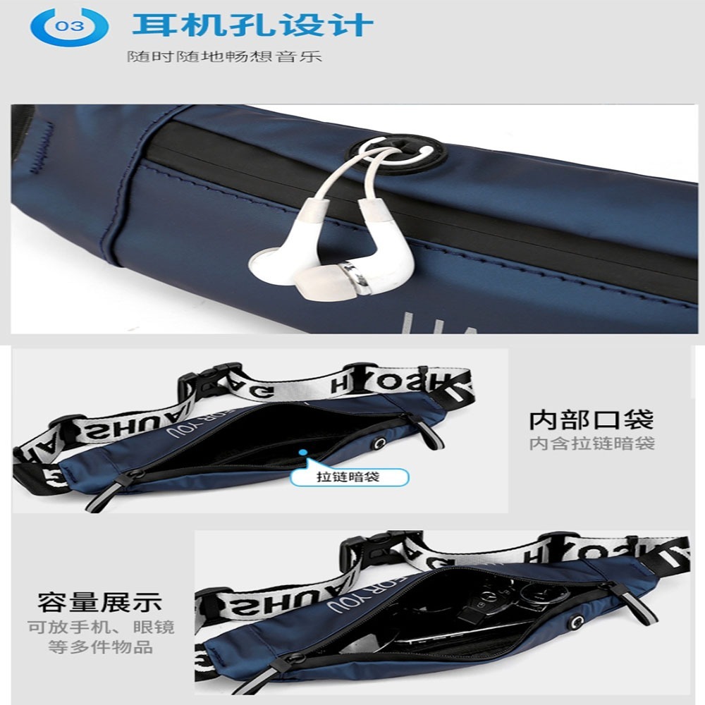 ~子甄彣璟~運動腰包 1100-18 側背包 斜挎包 多功能大容量 斜背包 胸包 旅行包 防潑水 背包 錢包 腰包-細節圖5