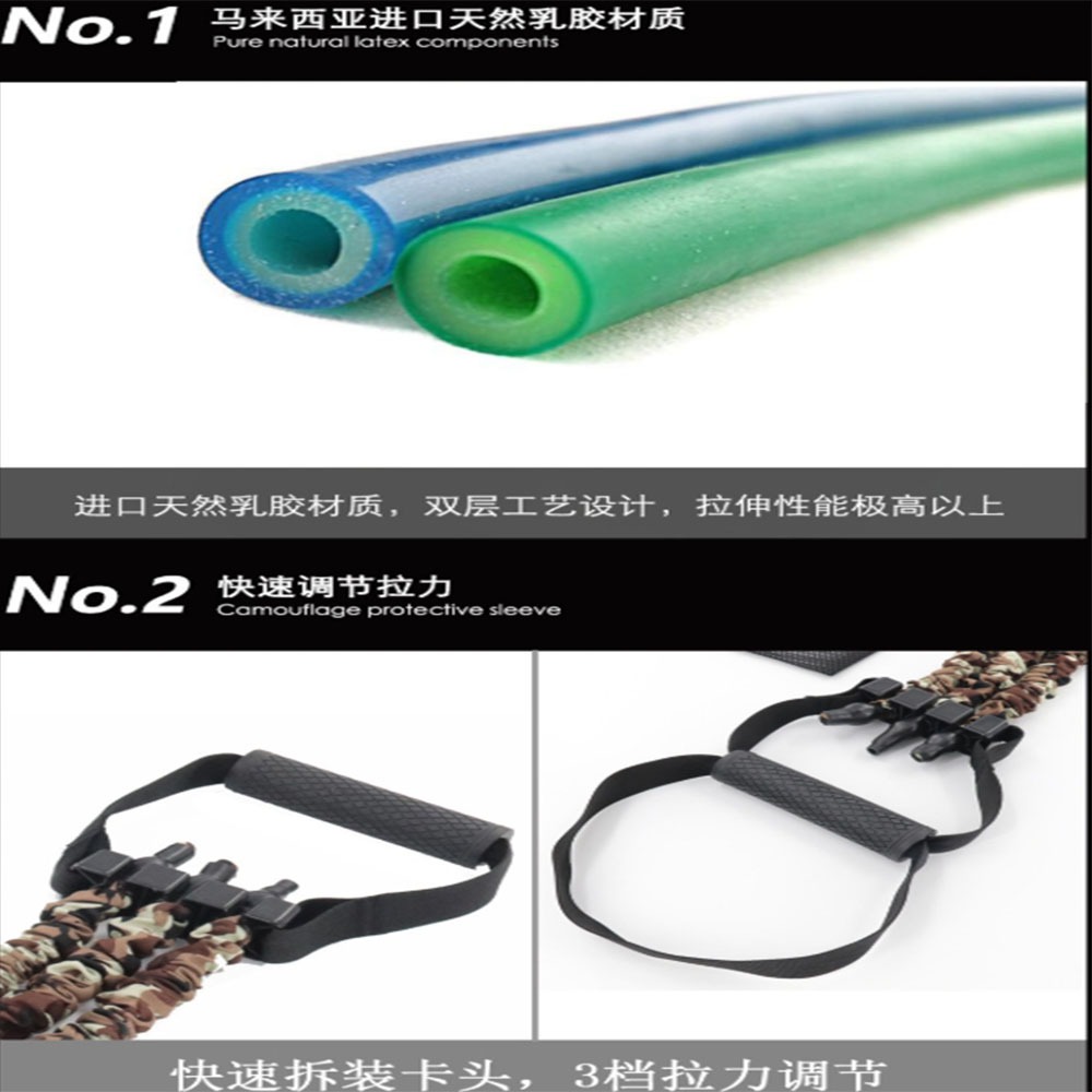 ~子甄彣璟~多功能擴胸拉力器 開肩拉背多功能訓練 三孔拉力管套 三管拉力繩 3檔阻力拉力器-細節圖3