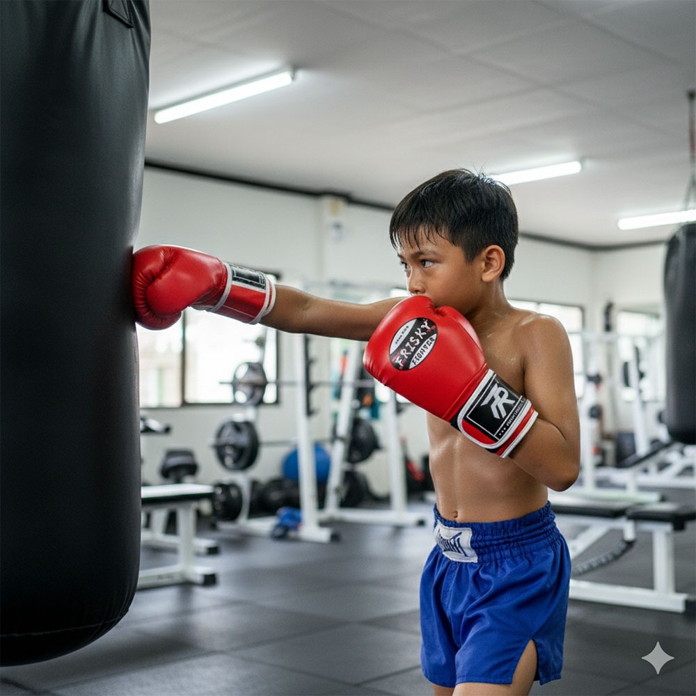 ~子甄彣璟~FRISKY 兒童拳套 高顏值 防爆耐磨 拳擊 手套 搏擊 散打 泰拳 格鬥 散打 健身運動-細節圖2