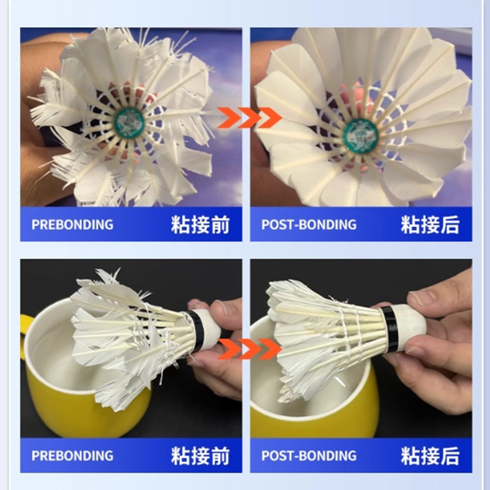 ~子甄彣璟~羽毛球維修膠水 羽毛球修復工具 膠水 斷拍修復 籃球 足球 球類外皮漏氣皮可修補-細節圖4