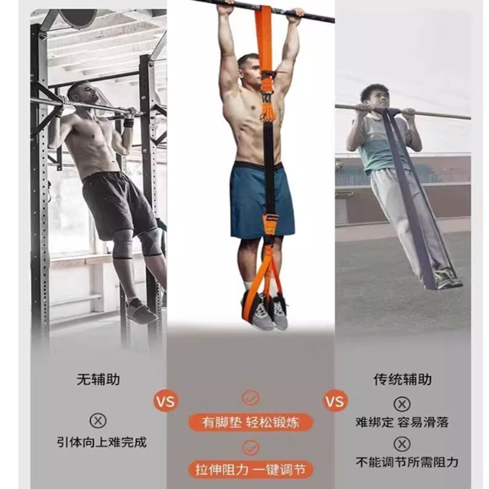 ~子甄彣璟~引體向上助力帶 訓練器 單杠輔助帶 乳胶 拉力器 拉力繩 彈力帶 健身運動-細節圖4