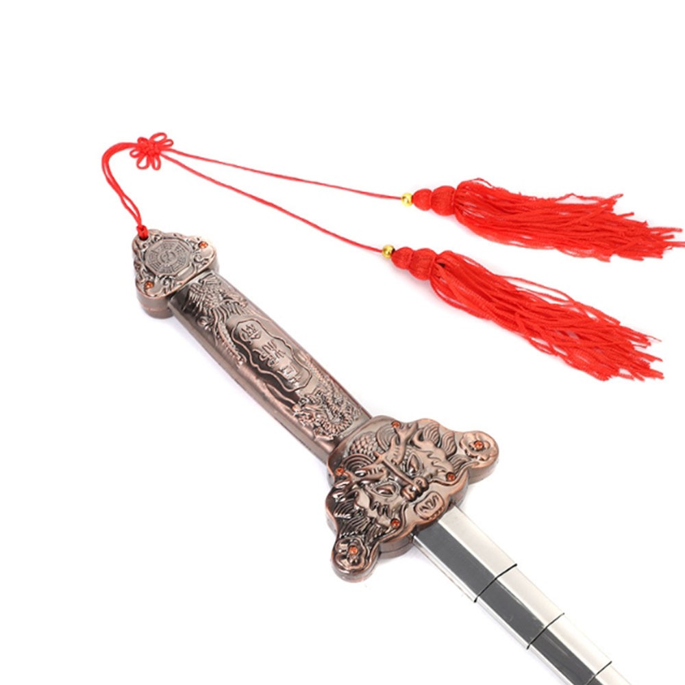 ~子甄彣璟~ 太極劍 晨練太極拳 不銹鋼伸縮劍 太極拳武術用品 功夫劍 輕伸縮劍 武術劍 練功劍 玩具劍 晨練劍 未開刃-細節圖4