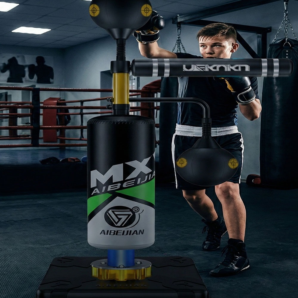 ~子甄彣璟~兒童拳擊沙袋 立式拳擊反應靶 360°旋轉反應靶 高度可調 紓壓 遠離手機 發洩情緒-細節圖4