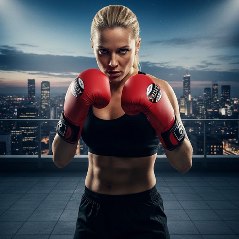 ~子甄彣璟~FR超纖皮拳套 拳擊手套 乳膠複合內膽 高質感 耐磨透氣 散打 泰拳 拳套 搏擊-細節圖9