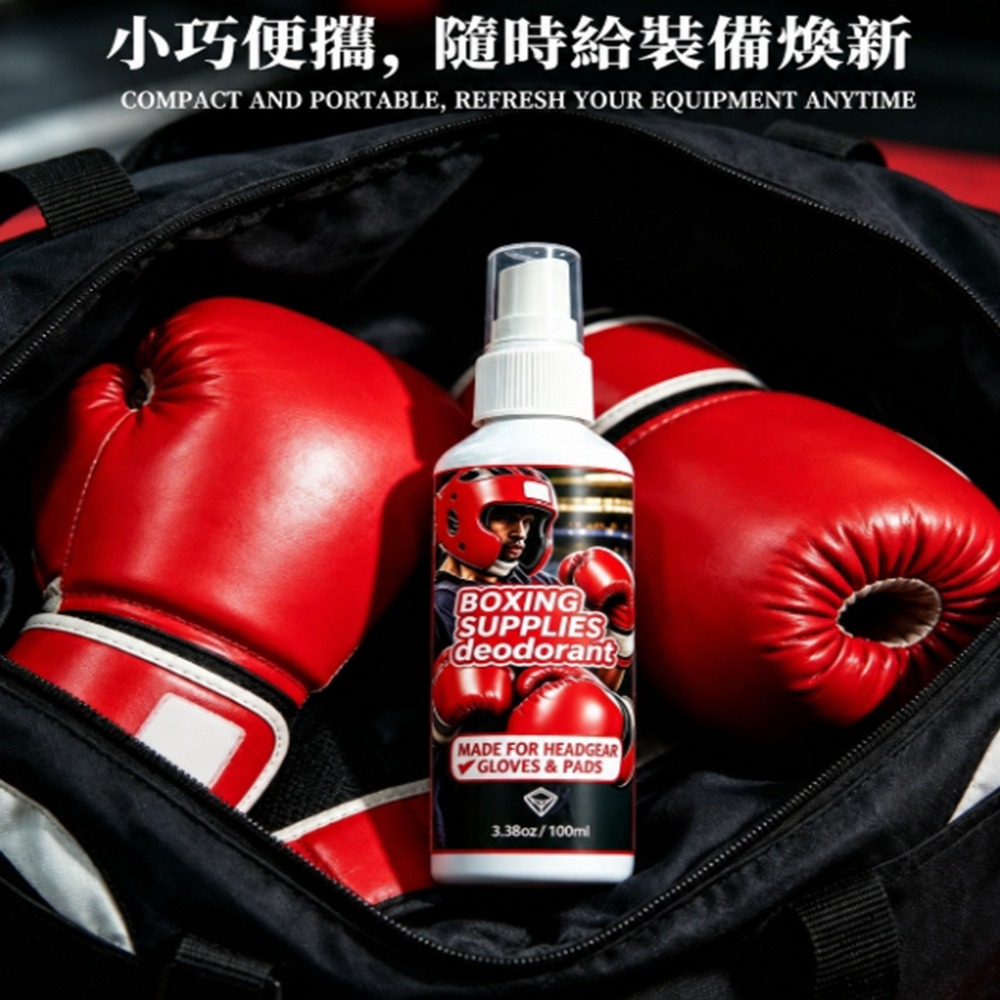 ~子甄彣璟~拳擊手套除臭噴霧 拳套清潔 防臭除菌 拳套 頭套 腳套 拳靶 護具 沙包 清潔液 運動用品專用-細節圖4