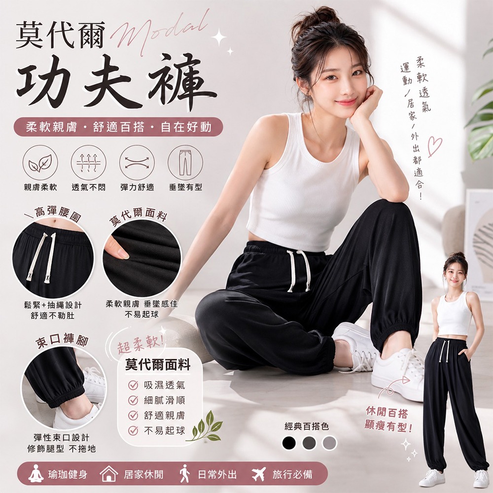 ~子甄彣璟~PRO莫代爾功夫褲 棉質 親膚柔軟 功夫褲 太極拳 武術褲 燈籠褲 瑜珈 禪坐 運動褲 休閒褲 學舞褲 練功-細節圖9
