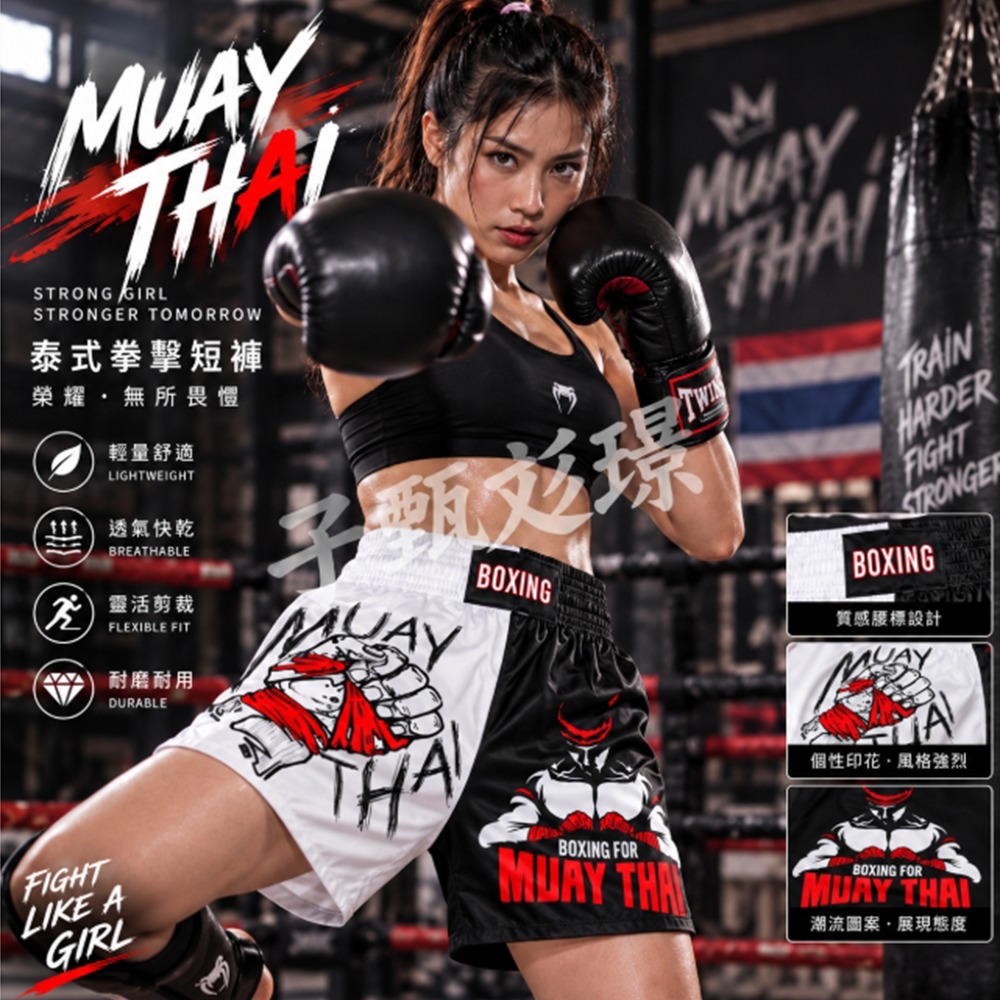 ~子甄彣璟~MMA短褲  泰拳褲 拳擊褲 散打褲 格鬥褲 踢拳褲 自由搏擊褲 泰拳短褲 運動短褲 拳館裝備 格鬥用品 拳-細節圖7