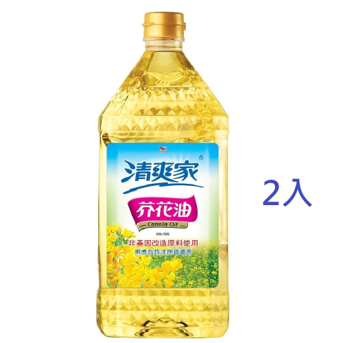 【統一清爽家】芥花油2Lx2瓶