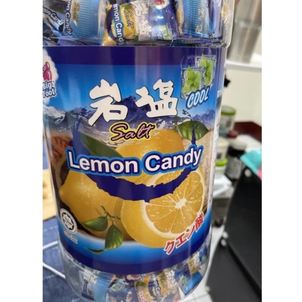 ￼現貨4罐熱賣一顆一元 Bigfoot 薄荷岩鹽檸檬糖 900公克（買20顆送1顆）-細節圖2
