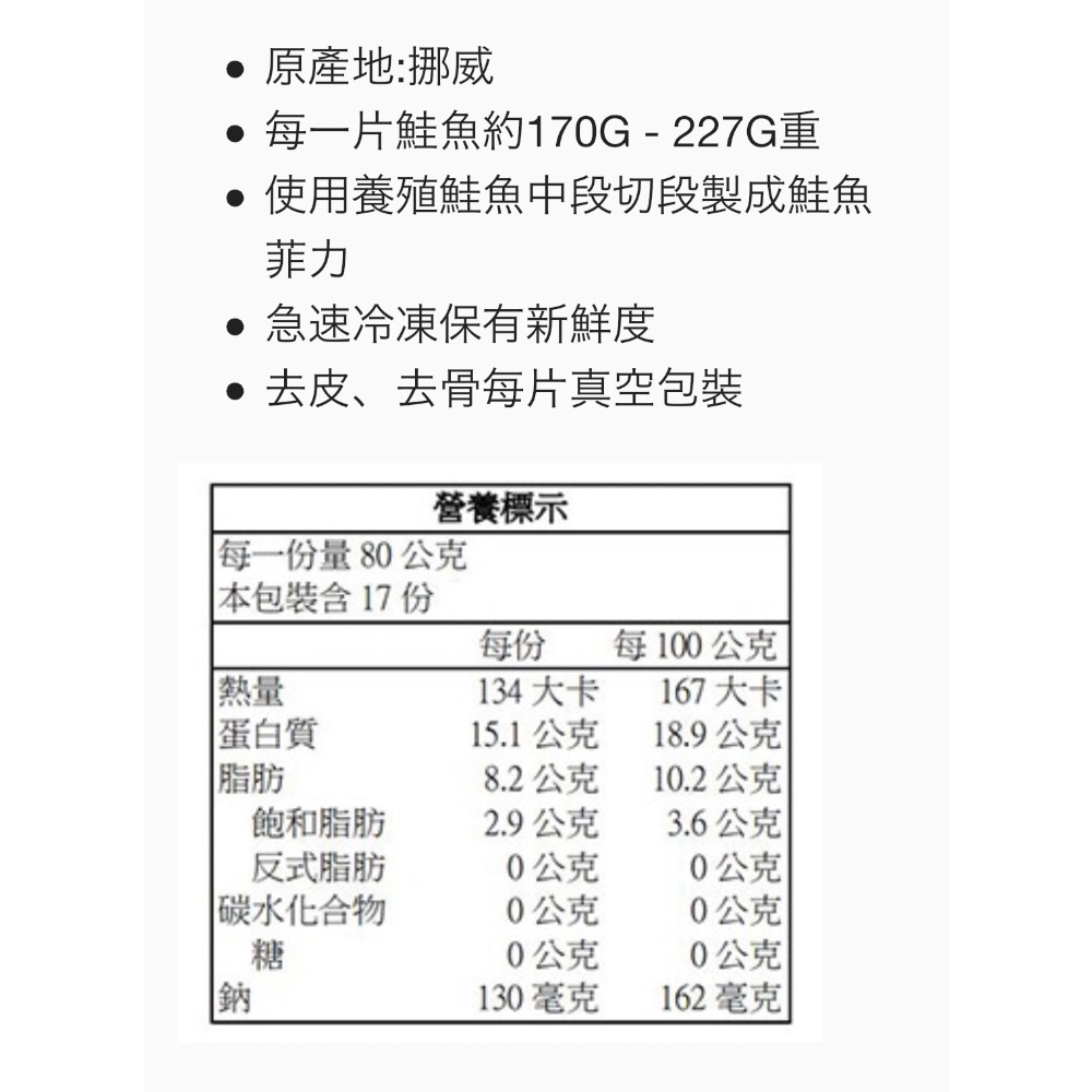 ￼科克蘭冷凍鮭魚排 1.36公斤（低溫配送）-細節圖4