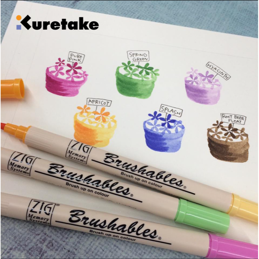 [布紙是朋友]吳竹 kuretake 軟頭筆 手帳筆 雙頭軟筆 雙色軟刷頭麥克筆 MS7700 單支-細節圖4